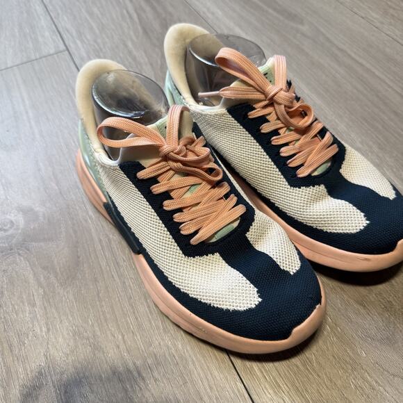 Kizik Womens Size 8.5 Men’s 7.5 SlipOn Hands-Free Sneakers Peach Cream Mint Knit - Picture 11 of 14